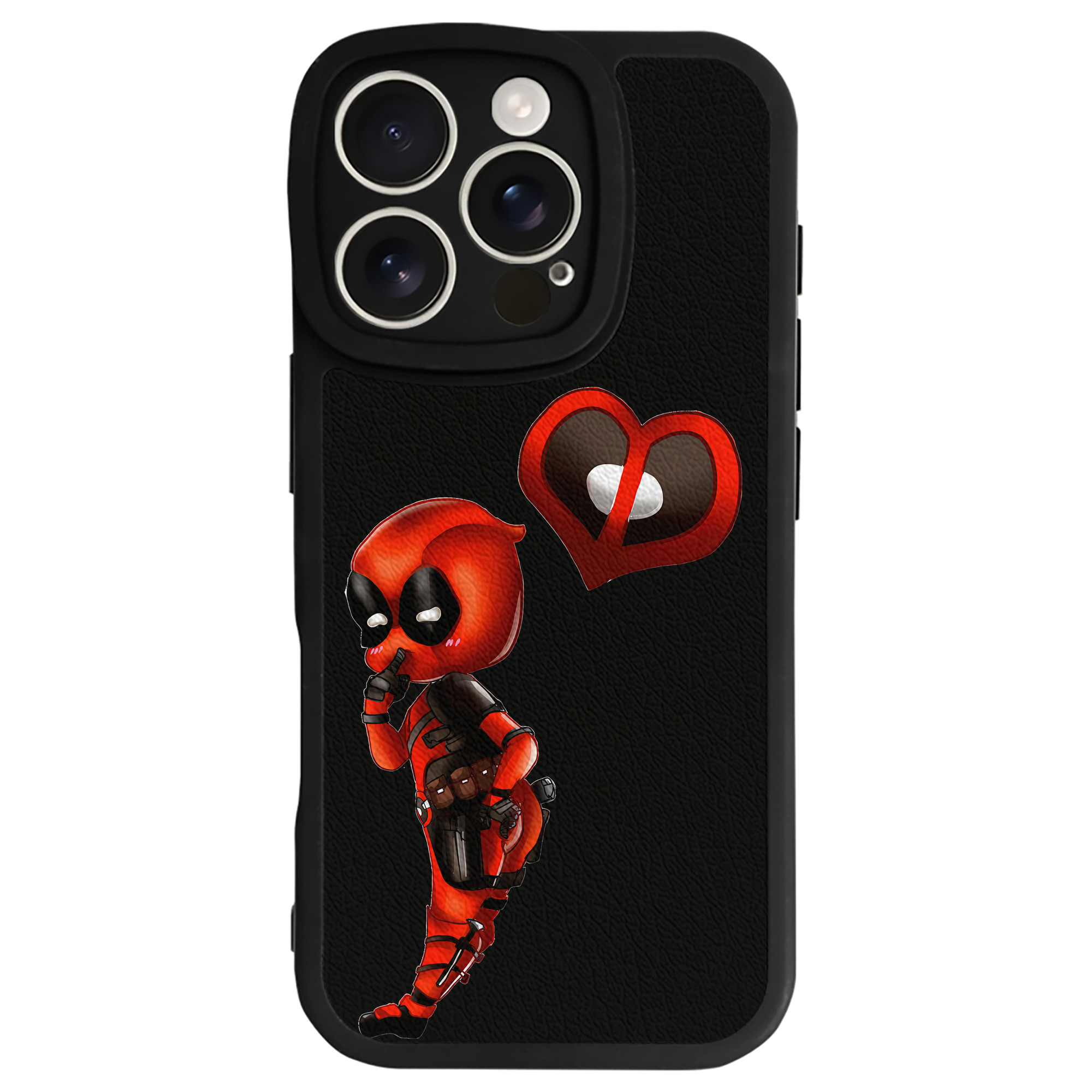 （画像用） Deadpool デッドプール 【iPhone 16シリーズ対応】シリコンスマホケース（レザー調） 材質：シリコン